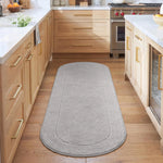 Oval Cotton Washable Non-Slip Bath Rugs or Runner