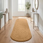 Oval Cotton Washable Non-Slip Bath Rugs or Runner