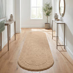Oval Cotton Washable Non-Slip Bath Rugs or Runner