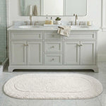 Oval Cotton Washable Non-Slip Bath Rugs or Runner