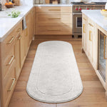 Oval Cotton Washable Non-Slip Bath Rugs or Runner