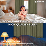 Blackout Window Curtains Solid Room Darkening Washable Set of 2