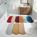 Oval Cotton Washable Non-Slip Bath Rugs or Runner