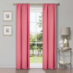 Blackout Window Curtains Solid Room Darkening Washable Set of 2