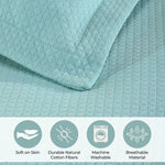 Lightweight Cotton Bedspread Sets 3-Piece Diamond Jacquard Matelassé
