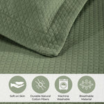 Lightweight Cotton Bedspread Sets 3-Piece Diamond Jacquard Matelassé
