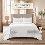 Lightweight Cotton Bedspread Sets 3-Piece Diamond Jacquard Matelassé