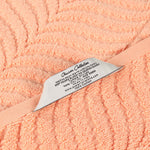 6 Piece Towel Set Zero Twist Cotton Chevron Jacquard Towels