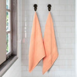Chevron Zero Twist Solid Jacquard Cotton Bath Sheet Set of 2