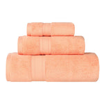 Superior Chevron Zero Twist Cotton Absorbent Solid 3 Piece Towel Set