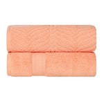 Chevron Zero Twist Solid Jacquard Cotton Bath Sheet Set of 2