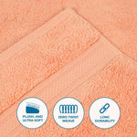 6 Piece Towel Set Zero Twist Cotton Chevron Jacquard Towels