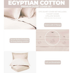 400 Thread Count Egyptian Cotton Solid Duvet Cover