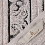 Superior Zero Twist Cotton Solid and Jacquard Floral 8 Piece Towel Set