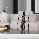 Superior Sadie Zero Twist Cotton Absorbent Solid 3 Piece Towel Set