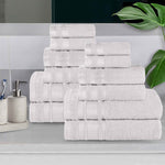 Superior Hays Cotton Medium Weight 12 Piece Bathroom Towel Set