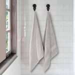 Chevron Zero Twist Solid Jacquard Cotton Bath Sheet Set of 2