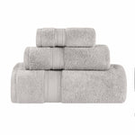 Superior Chevron Zero Twist Cotton Absorbent Solid 3 Piece Towel Set