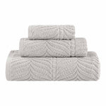 Superior Chevron Zero Twist Cotton Jacuqard 3 Piece Towel Set