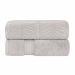 Chevron Zero Twist Solid Jacquard Cotton Bath Sheet Set of 2