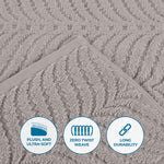 Superior Chevron Zero Twist Solid Jacquard Cotton 12 Piece Towel Set