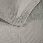 Lightweight Cotton Bedspread Sets 3-Piece Geometric Fret Jacquard Matelassé