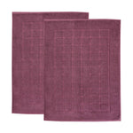 Superior Nora Cotton Thick Solid Checkered Washable Bath Mat Set of 2