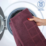 Superior Nora Cotton Thick Solid Checkered Washable Bath Mat Set of 2
