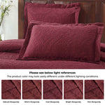 Aspen Jacquard Bedspread Set – 3‐Piece Cotton Blend Floral Bedding