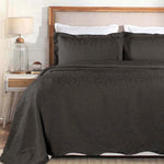Aspen Jacquard Bedspread Set – 3‐Piece Cotton Blend Floral Bedding