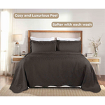 Aspen Jacquard Bedspread Set – 3‐Piece Cotton Blend Floral Bedding