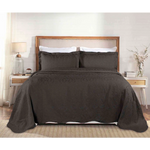 Aspen Jacquard Bedspread Set – 3‐Piece Cotton Blend Floral Bedding