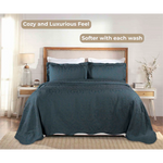 Aspen Jacquard Bedspread Set – 3‐Piece Cotton Blend Floral Bedding