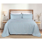Aspen Jacquard Bedspread Set – 3‐Piece Cotton Blend Floral Bedding