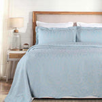 Aspen Jacquard Bedspread Set – 3‐Piece Cotton Blend Floral Bedding