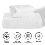 Aspen Jacquard Bedspread Set – 3‐Piece Cotton Blend Floral Bedding