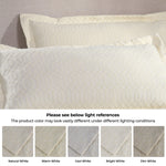 Lightweight Cotton Bedspread Set 3-Piece Remi Geometric Fringe Jacquard