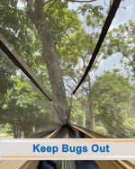 Portable Double Hammock Tent with Net and Straps for Outdoor Survival