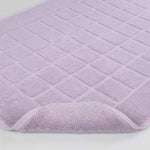 Superior Nora Cotton Thick Solid Checkered Washable Bath Mat Set of 2