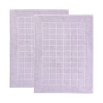 Superior Nora Cotton Thick Solid Checkered Washable Bath Mat Set of 2