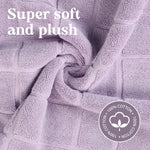 Superior Nora Cotton Thick Solid Checkered Washable Bath Mat Set of 2
