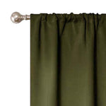 Blackout Window Curtains Solid Room Darkening Washable Set of 2