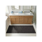 Solid Bordered Cotton Washable Non-Slip Bath Rugs or Runner