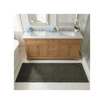 Solid Bordered Cotton Washable Non-Slip Bath Rugs or Runner