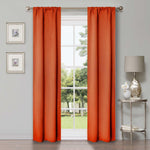 Blackout Window Curtains Solid Room Darkening Washable Set of 2