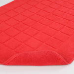 Superior Nora Cotton Thick Solid Checkered Washable Bath Mat Set of 2