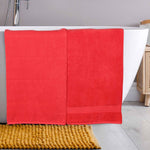 Chevron Zero Twist Solid Jacquard Cotton Bath Sheet Set of 2