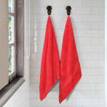 Chevron Zero Twist Solid Jacquard Cotton Bath Sheet Set of 2