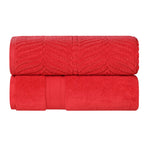 Chevron Zero Twist Solid Jacquard Cotton Bath Sheet Set of 2