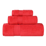 Superior Chevron Zero Twist Cotton Absorbent Solid 3 Piece Towel Set